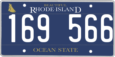 RI license plate 169566