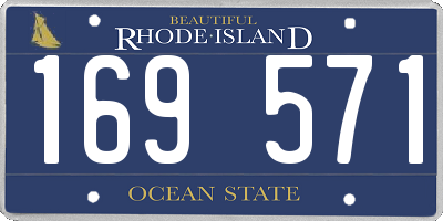 RI license plate 169571