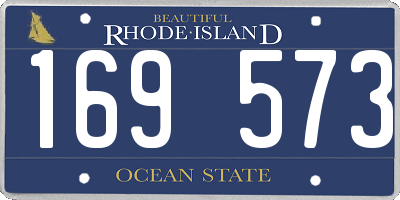 RI license plate 169573