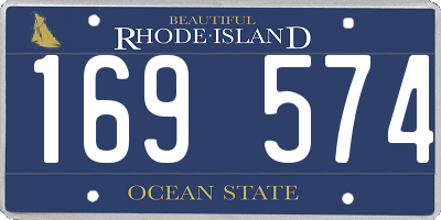 RI license plate 169574