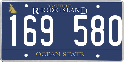 RI license plate 169580