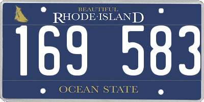 RI license plate 169583