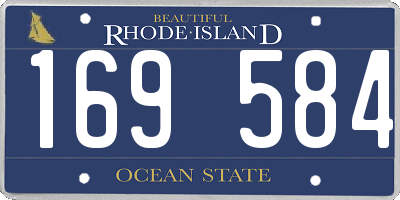 RI license plate 169584