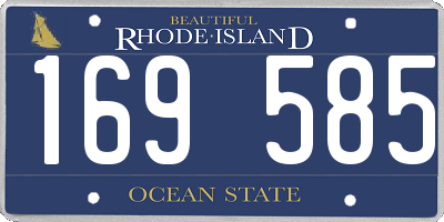 RI license plate 169585