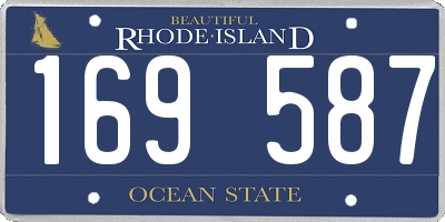 RI license plate 169587