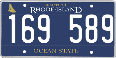 RI license plate 169589