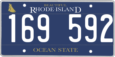 RI license plate 169592