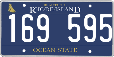 RI license plate 169595