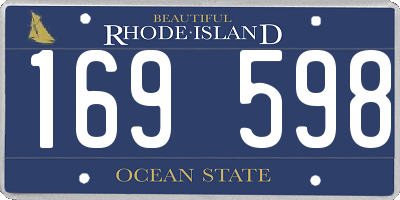 RI license plate 169598
