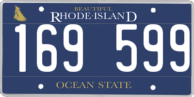 RI license plate 169599