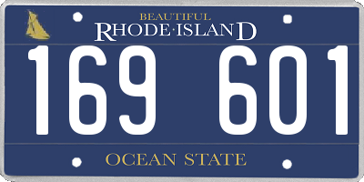 RI license plate 169601