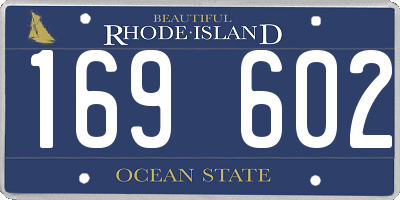 RI license plate 169602