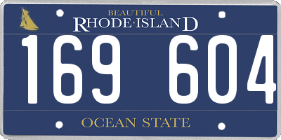 RI license plate 169604