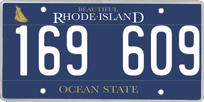 RI license plate 169609