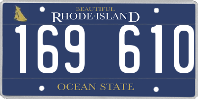 RI license plate 169610
