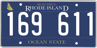 RI license plate 169611