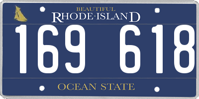 RI license plate 169618