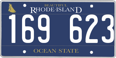 RI license plate 169623