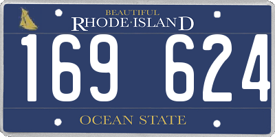 RI license plate 169624