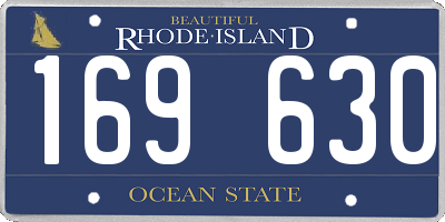 RI license plate 169630