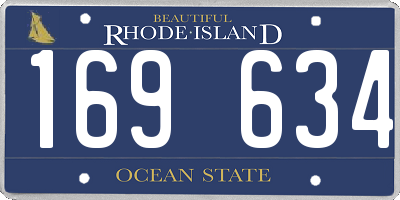 RI license plate 169634