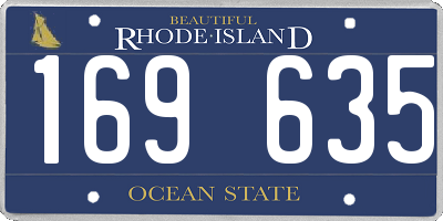 RI license plate 169635