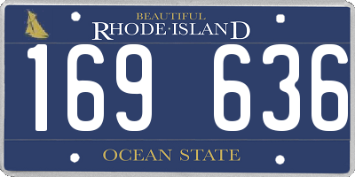 RI license plate 169636