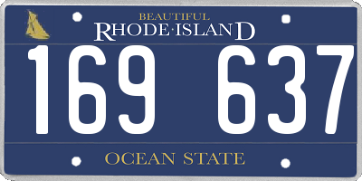 RI license plate 169637