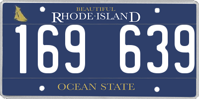 RI license plate 169639