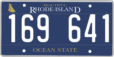 RI license plate 169641