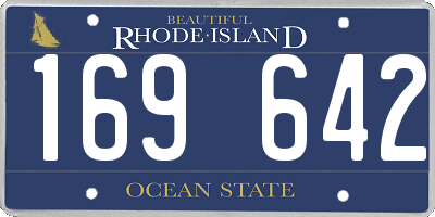 RI license plate 169642