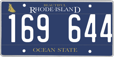 RI license plate 169644