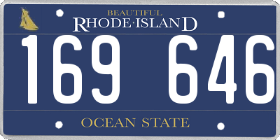 RI license plate 169646