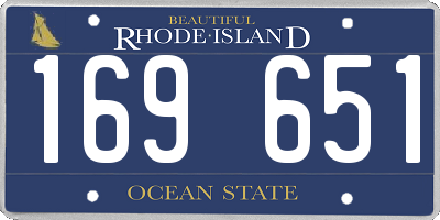 RI license plate 169651