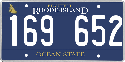 RI license plate 169652