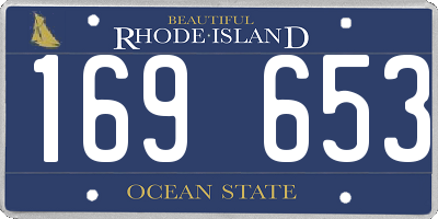 RI license plate 169653