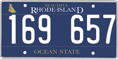 RI license plate 169657