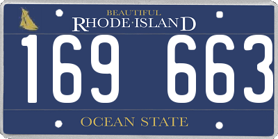RI license plate 169663
