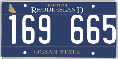RI license plate 169665