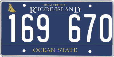 RI license plate 169670