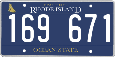 RI license plate 169671