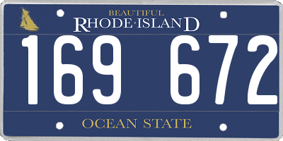 RI license plate 169672