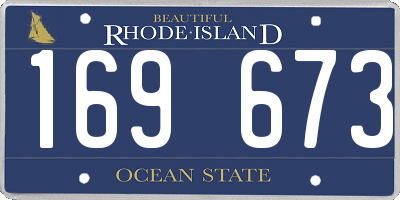 RI license plate 169673