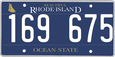 RI license plate 169675