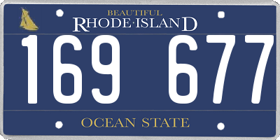 RI license plate 169677