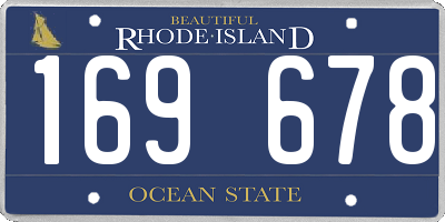 RI license plate 169678