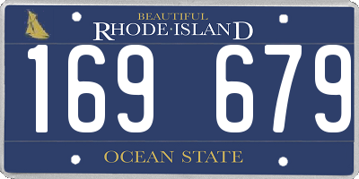 RI license plate 169679