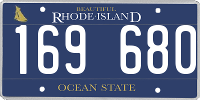 RI license plate 169680
