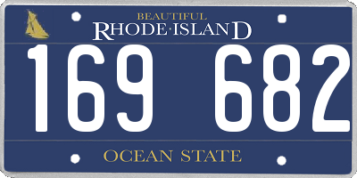 RI license plate 169682