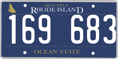 RI license plate 169683
